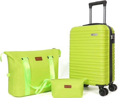 Luggage Sets 3 Piece (20/24/28 inch)-Carry On Suitcase-Suitcase With Wheels-PC+ABS - Hardside Spinner Travel Luggage (Mint Green, 3 Pcs Set) in Saudi Arabia