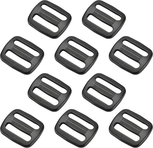 Black Plastic Tri-Glide Slide – for Bag Straps, Rifle Slings, Dog Collars – 3/4 Inch, 25 Pack in Kuwait
