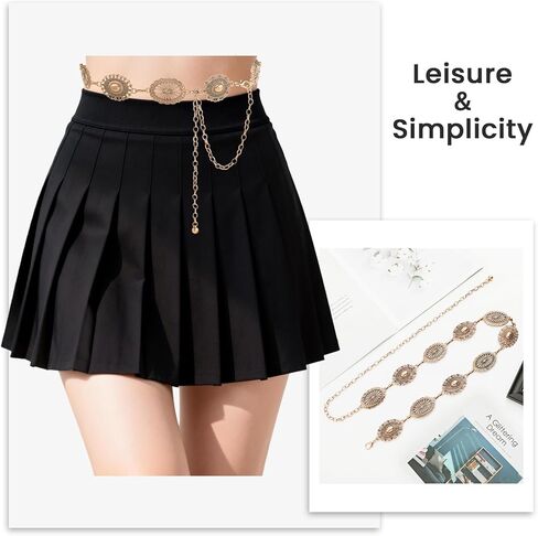 Western Waist Chain Belts for Women Adjustable Metal Belt for Dresses girl Jeans Country Concert in Saudi Arabia