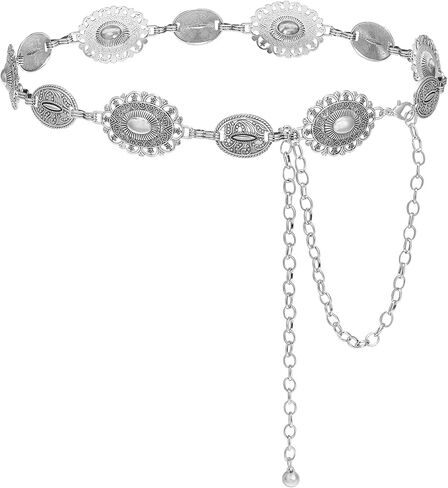 Western Waist Chain Belts for Women Adjustable Metal Belt for Dresses girl Jeans Country Concert in Saudi Arabia