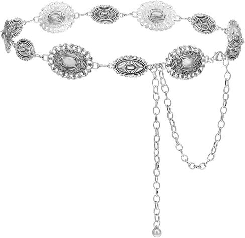 Western Waist Chain Belts for Women Adjustable Metal Belt for Dresses girl Jeans Country Concert in Saudi Arabia