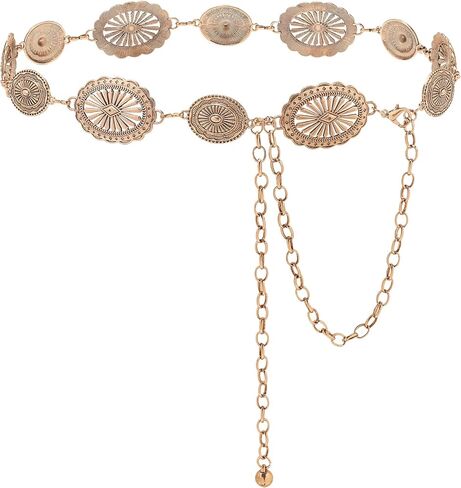 Western Waist Chain Belts for Women Adjustable Metal Belt for Dresses girl Jeans Country Concert in Saudi Arabia