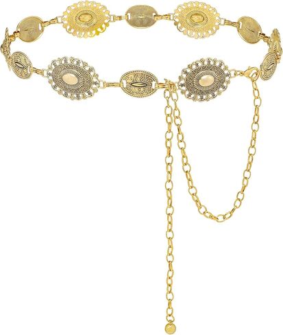 Western Waist Chain Belts for Women Adjustable Metal Belt for Dresses girl Jeans Country Concert in Saudi Arabia