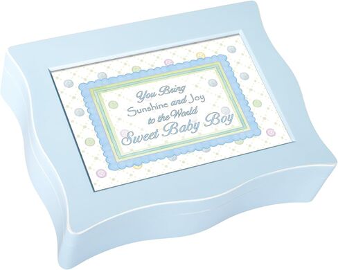 Cottage Garden You Bring Sunshine to The World Matte Blue Jewelry Music Box Plays Brahms's Lullaby in Saudi Arabia