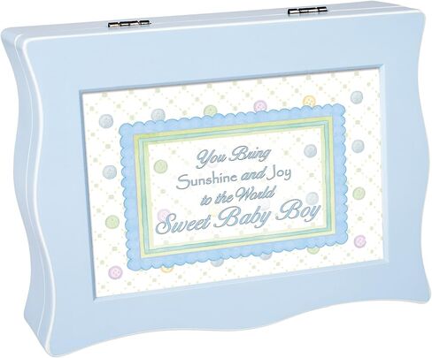 Cottage Garden You Bring Sunshine to The World Matte Blue Jewelry Music Box Plays Brahms's Lullaby in Saudi Arabia