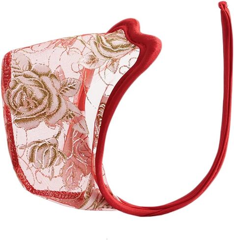 Mens C-String G Lingerie Sexy Lace Underwears T Back Half Thongs Bulge Pouch U Convex Ultra-thin Bikini Thong in Saudi Arabia