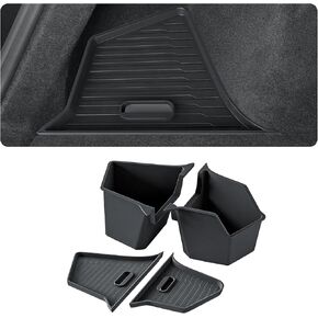 Custom Fit Trunk Storage Bins for Tesla Model Y Juniper 2025-2026 - Rear Cargo Organizer with Lids - TPE Waterproof & Odorless Car Interior Accessories in Saudi Arabia