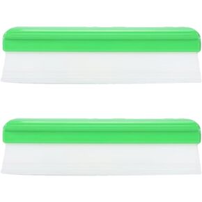 2-Piece Silicone Squeegee Set - 4 Assorted Colors for Car, Shower & Home Cleaning (Fluorescent Green) in Saudi Arabia