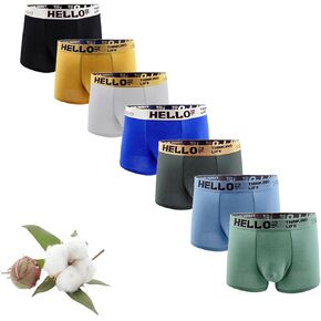 Men's Underwear Cotton Boxer Briefs, 7-Pack, Moisture Wicking Quick-Dry Cotton Underwear for Men Multipack in Kuwait