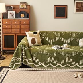 غطاء أريكة ريفي فرنسي لـ 3 وسائد للأريكة، غطاء أريكة عتيق قابل للعكس على شكل حرف L، ديكور منزلي للمزرعة من الشنيل غير قابل للانزلاق وقابل للغسل وواقي أريكة كبير للكلاب 71 بوصة × 118 بوصة in Kuwait