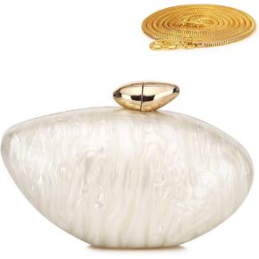 حقيبة يد بمقبض من الأكريليك من Labair، حقيبة سهرة فريدة من نوعها للنساء، حقيبة يد رسمية عصرية لحفلات الزفاف. in Kuwait