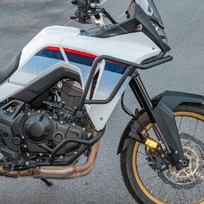 واقي محرك قضيب التصادم لـ XL750 Transalp XL 750 2023 2024 2025 واقي إطار ممتص الصدمات للدراجات النارية، فضي (علوي + سفلي) in Kuwait