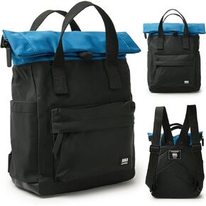 حقيبة ظهر للسفر من أوري لندن - حقيبة ظهر متوسطة الحجم من النايلون للرجال والنساء مع جيوب متعددة للكمبيوتر المحمول والهاتف والمفاتيح والمحفظة والزجاجات - ذا كانفيلد، نعناع، ​​16.5 × 11.8 × 4.7 بوصة in Kuwait