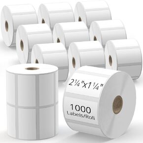 2"x1" Direct Thermal Barcode Labels for FBA, 24 Rolls (1300/Roll) 31200 Labels, 1" Core White Waterproof Perforated Address Label for Zebra, Rollo, MUNBYN Printers in Saudi Arabia