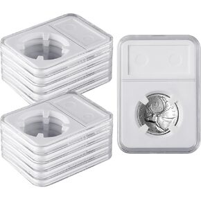 حامل عرض لوح العملات المعدنية مكون من 10 قطع، حقيبة تخزين لمورغان، السلام، IKE عملة فضية مقاس 38 مم، قم بتنظيم مجموعة العملات المعدنية الخاصة بك مع حافظات أكريليك شفافة in Kuwait