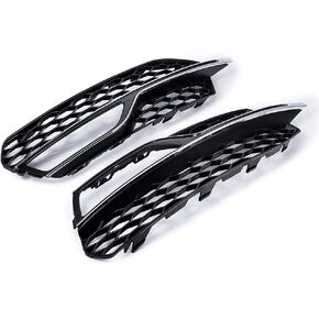 بديل AstraDepot لأغطية فتحات التهوية للضباب السفلي 2013-2016 Audi S3 A3 S Line (زوج، شبكة سوداء غير لامعة من الكروم) in Kuwait