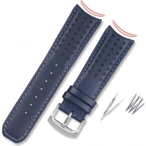 For Citizen Blue Angels Watch Band AT8020-03L AT9031-52L Leather Strap 23mm Blue With Blue line in Kuwait