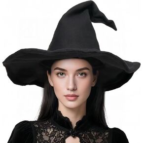 Witch Hat, 18IN Wizard Hat Cosplay Accessories for Halloween Costume Party Christmas Masquerade Carnivals in Saudi Arabia