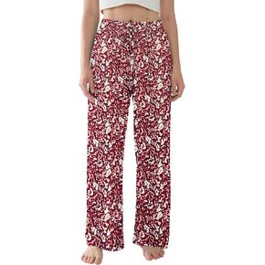 Womens Pajama Pants Lightweight Casual Comfy Lounge Palazzo Pants Sleepwear Loungewear PJs Bottoms with Pockets in Kuwait