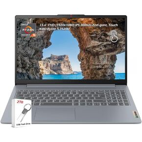 Lenovo IdeaPad 1 – AMD Ryzen5-5500U – 15.6" Full HD (1920x1080) – 8GB Memory – 512GB SSD Storage – Windows 11 - Cloud Grey – (2023 Model) in Kuwait