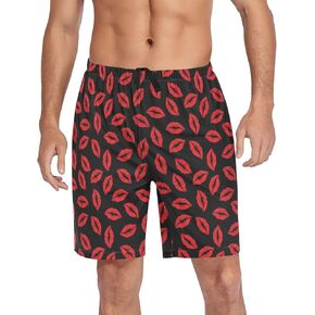 Funny Pattern Men's Pajama Shorts Chic Pajama Bottoms Sleep Shorts Cozy Pjs Pants with Pockets Drawstring S-XXL in Saudi Arabia