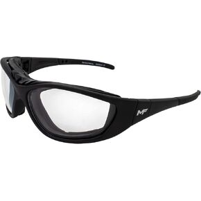 نظارات باتريوت مبطنة ثنائية البؤرة لركوب الدراجات النارية باللون الأسود مع عدسة شفافة + تكبير 1.5 Z78.1 + نظارات تتحول إلى نظارات واقية in Kuwait