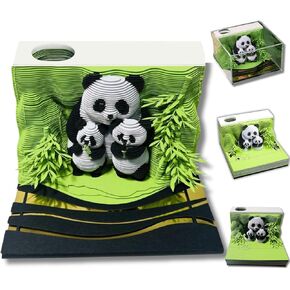 3D Calendar 2026, Flower Sea and Tree Island Time Piece Calendar 2026, Daily Tear-Off Memo Pad with LED Glow, Paper Carving Desktop Decoration, Unique Holiday & New Year Paper Craft Gift, Green in Kuwait