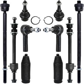 محور ديترويت - طقم تعليق أمامي 10 قطع لـ 2013-2018 Ram 1500، 2019-2024 Ram 1500 Classic [5-Lug]، 2 مفاصل كروية سفلية 4 قضبان ربط داخلية وخارجية، 2 وصلات شريط Sway، 2 استبدال الحذاء in Kuwait