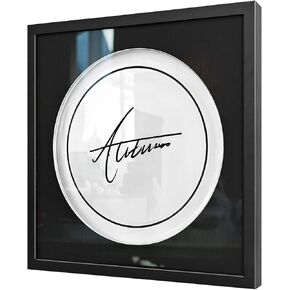 علبة عرض رأس الطبل مقاس 14 بوصة، إطار صندوق الظل المثبت على الحائط لرؤوس الطبل مقاس 14 بوصة، مجموعة تذكارات موقعة، خزانة خشبية صلبة بواجهة أكريليك، 18.5 × 18.5 بوصة، هدية موسيقي in Kuwait