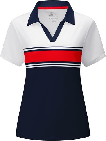 Women's Short Sleeve Golf Tennis Polo Shirts V Neck Collared Workout Tops in Saudi Arabia