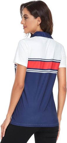Women's Short Sleeve Golf Tennis Polo Shirts V Neck Collared Workout Tops in Saudi Arabia