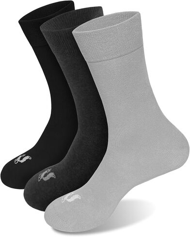 Men's Crew Socks 3&5&7-Pack, Breathable Comfort Fit, Seamless Toe Socks for Business, Office & Daily Wear. in Saudi Arabia