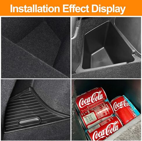 Custom Fit Trunk Storage Bins for Tesla Model Y Juniper 2025-2026 - Rear Cargo Organizer with Lids - TPE Waterproof & Odorless Car Interior Accessories in Saudi Arabia