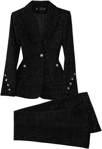 Women's Pant Suit Business Work 2 Piece Set Formal Blazer Jacket and Trouser in Saudi Arabia