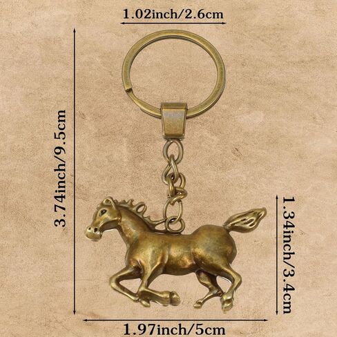 Vintage Western Horse Key Chain for Women/Men, 2026 Year of the Horse Keychain, Zinc Alloy Cowboy/Cowgirl Key Chain, Chinese Zodiac Charm for Car Decor/Party Favors Hanging Pendant in Saudi Arabia