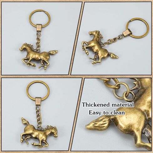 Vintage Western Horse Key Chain for Women/Men, 2026 Year of the Horse Keychain, Zinc Alloy Cowboy/Cowgirl Key Chain, Chinese Zodiac Charm for Car Decor/Party Favors Hanging Pendant in Saudi Arabia