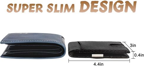 kullder Engraved Wallets with Money Clip Custom Wallet Slim for Men Personalized Gifts RFID Wallet Bifold Card Holder for Husband Boyfriend Dad Son Gift for Him in Saudi Arabia