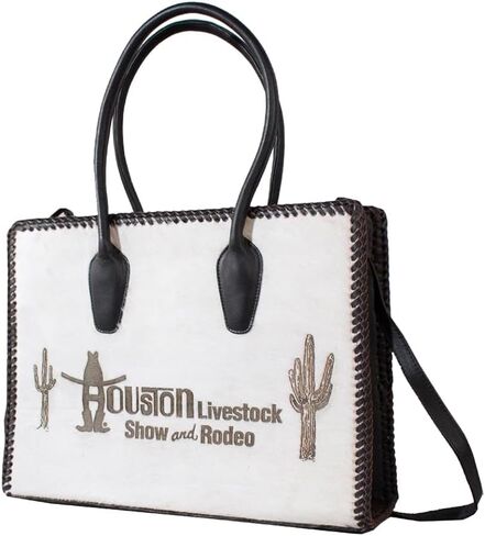 American Darling Sandy Rodeo Genuine Hair-on Leather Tote Bag Western Statement Handbag | Houston Livestock Show and Rodeo in Saudi Arabia