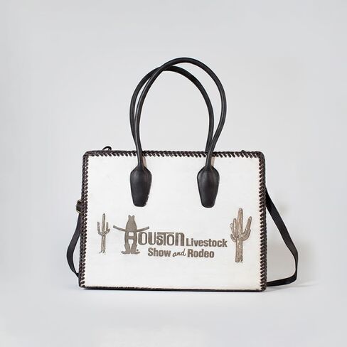 American Darling Sandy Rodeo Genuine Hair-on Leather Tote Bag Western Statement Handbag | Houston Livestock Show and Rodeo in Saudi Arabia
