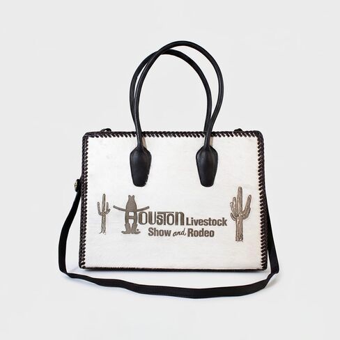 American Darling Sandy Rodeo Genuine Hair-on Leather Tote Bag Western Statement Handbag | Houston Livestock Show and Rodeo in Saudi Arabia