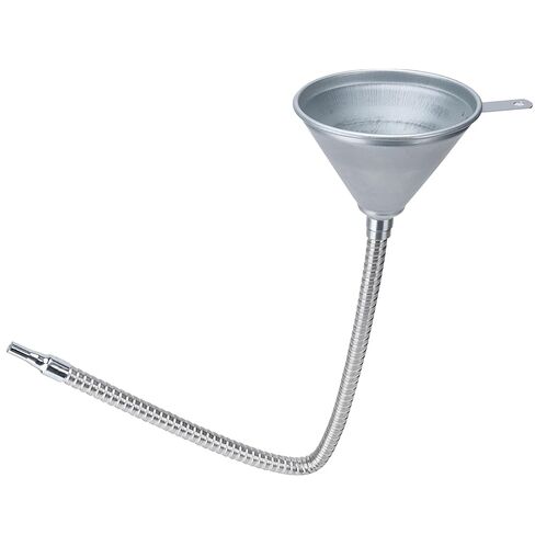 قمع عالمي مرن من الصلب شديد التحمل مقاس 24.8 بوصة مع فلتر - مناسب لشاحنة الدراجات النارية في السيارة - مثالي للزيوت والبنزين والديزل ومواد التشحيم والسوائل in Kuwait