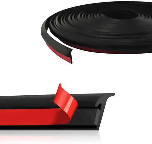 Rubber Edge Trim T Molding Seal Strip Car Windshield Edge Weather Stripping 16.4FT/5M Rubber T-Type Seal Strip for Headlight Sealant/Fender/Wheel Eyebrow Trim Self Adhesive Weatherstrip(6mm) in Saudi Arabia