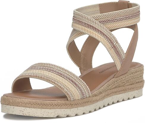 Lucky Brand Women's THIMBA Wedge Sandal, Navy Blazer, 6 in Kuwait