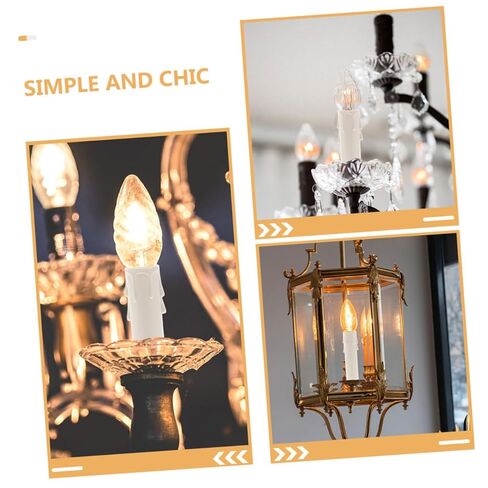 Happyyami 15pcs Chandelier Candle Sleeves Plastic Covers for Non-Electric Chandelier Votive Candle Holders Bulk in Saudi Arabia