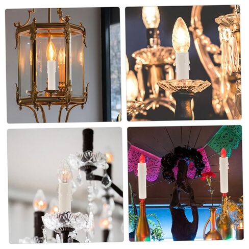 Happyyami 15pcs Chandelier Candle Sleeves Plastic Covers for Non-Electric Chandelier Votive Candle Holders Bulk in Saudi Arabia