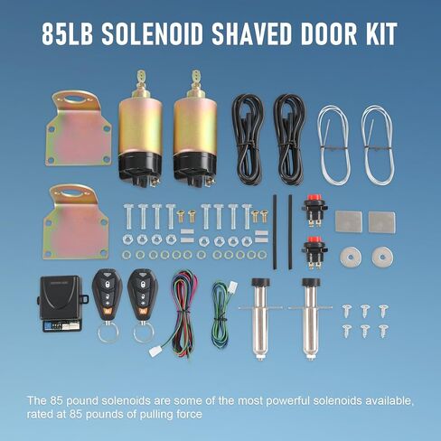 JDMSPEED New Street Rat Hot Rod Car Truck 85LB Shaved Door Handle Kit Replacement for 2 Doors Popper Solenoid in Saudi Arabia