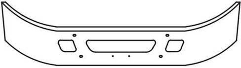 Replacement For TRANSTAR 8600 YEAR 2024 12 IN CHROME WRAP AROUND BUMPER 10 GAUGE WTOW AND VENT HOLES by Technical Precision in Saudi Arabia