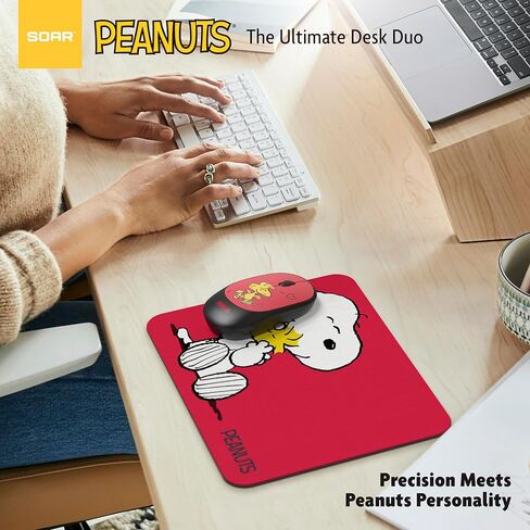 SOAR Peanuts Mouse & Mouse Pad Combo Red- Hug in Saudi Arabia