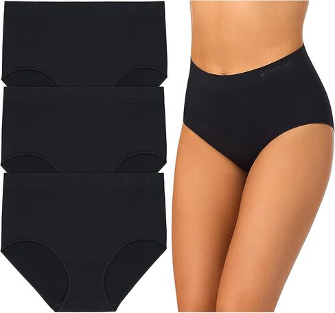 Cuddl Duds Womens Classic 3 Pack Soft Seamless Full Brief Panty - Incredibly Smooth Full Coverage Underwear Panties Set in Saudi Arabia