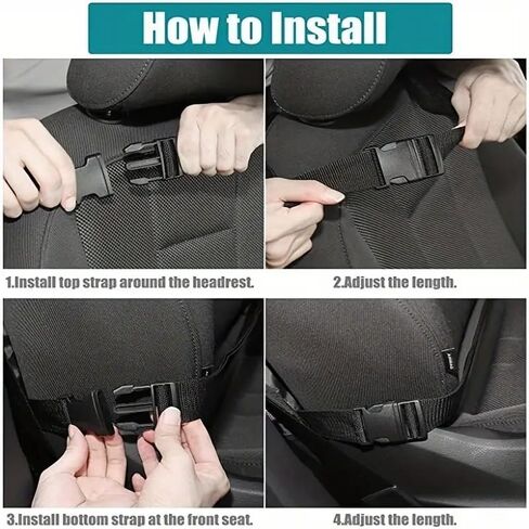 1PC Black Polyester Fiber Car Seat Back Organizer with Mesh Pockets, Durable and Practical Vehicle Chair Backrest Storage Bag, Black in Saudi Arabia
